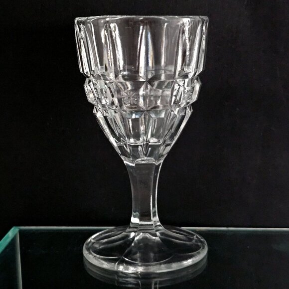 3 Richards Hartley EAPG Verona Cocktail Glasses 4.25" block star antique 1910 - Picture 5 of 8